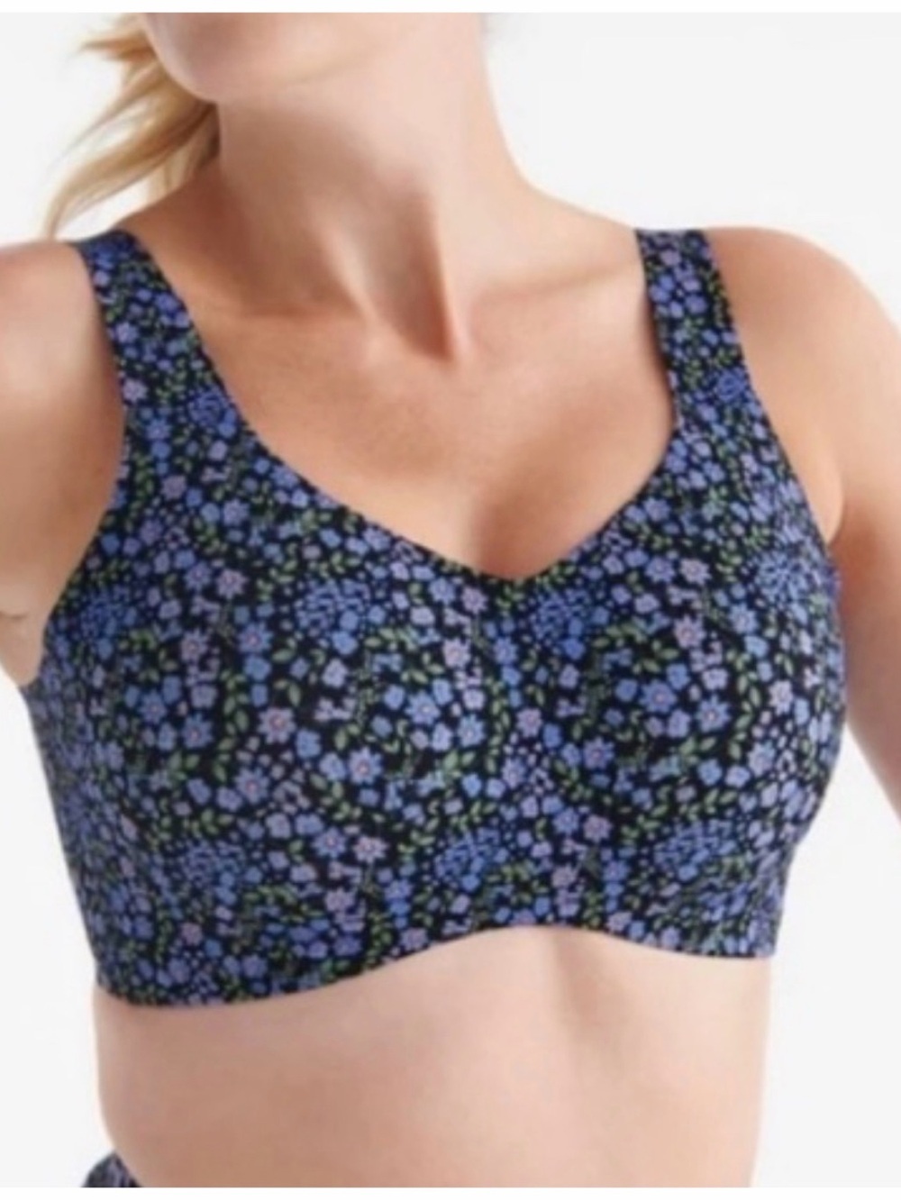Knix LuxeLift Sports Bra Floral Purple